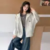 Abrigo de otoño para niñas, elegante y moderno, para niños mayores, cárdigan con cremallera, nuevo modelo 2026, top holgado, sudadera con capucha para niños