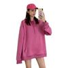 Nuevo Otoño y Primavera delgado color caramelo hermanas visten TikTok arena tallada amigas visten color sólido dormitorio fiesta suéter con capucha