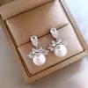 Pendientes de Tela Chifón con Borlas de Flor Estilo Festivo Elegantes con Estilo Exagerados Dulces Pendientes de Lujo Accesible Pendientes de Gama Alta para Mujeres
