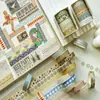 Cinta de Papel Adhesivo Estilo Sal Vintage Color Sólido Lindo Corazón de Chica Diario Collage Pegatinas Decorativas