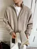 "Suéter de Espiga de Trigo Floral" Outono e Inverno Estilo Retro Old Money Cardigan Solto Top de Tricô para Homens e Mulheres