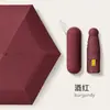 Paraguas de bolsillo plano, ultraligero, compacto y portátil con recubrimiento negro para protección solar y contra rayos UV, adecuado tanto para días soleados como lluviosos