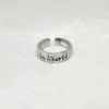 Anillo Libre La Liberte Personalizado con Índice para Hombre y Mujer Anillo Abierto de Moda Simple con Letra