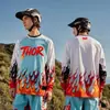 Nueva Ropa de Descenso para Hombre de Manga Larga Thor, Ropa de Motocicleta, Ropa de Carrera de Secado Rápido, Ropa de Ciclismo de Montaña