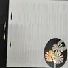 Cartón para envolver flores accesorios para el cabello bolsa de papel con dibujos accesorios papel adhesivo plantilla de papel casera cartón blanco corte de flores broche
