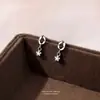Brincos Mobius Estrela de Cinco Pontas com Zircônia em Prata Pura S999 para Mulheres Design Simples de Nicho Brincos de Estrela Elegantes Atacado