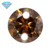 Huagang gema duplo furo redondo Brown zircão nu pedra perfuração cor sintética zircônia cúbica nua Diamante