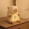 Nuevo despertador de peluche kappibala luz nocturna carga temperatura ambiente de dormitorio mesita de noche estudiante gestor de tiempo