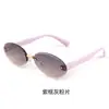 Gafas de Sol Infantiles de Marco Pequeño Ovalado de Moda para Niños y Niñas, Gafas Sencillas y Dulces para Viajes al Aire Libre, Gafas Anti-UV