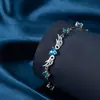 Pulsera de Plata de Ley S925 con Alas de Ángel y Rueda de la Fortuna para Mujer, Joyería de Gama Alta Versátil de Nicho, Procesamiento Personalizado Simple