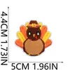 Parche de Tela Bordada de Pavo Decoración para Bolsa de Acción de Gracias Sello Bordado Planchar Feliz Hoja de Arce Parche Temático de Otoño Parche
