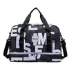 Bolsa leve para fitness de natação feminina transfronteiriça 2024 Nova bolsa de ioga com estampa de letras moda casual portátil para viagem