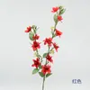 Flor artificial transfronteiriça de jasmim de 2 ramos em haste única, fresca e elegante, para fundo de salão de casamento e decoração suave para casa, atacado do fabricante