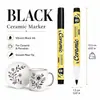 Pluma de pintura para tazas de cerámica, marcador pintado a mano de porcelana de hueso, bolígrafo impermeable y resistente a la decoloración para utensilios de porcelana DIY