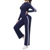Conjunto Esportivo de Yoga Europeu e Americano Treinamento Esportes ao Ar Livre Casual Justo Modelador Fitness para Mulheres Estilo Coreano Conjunto Esportivo de Duas Peças