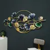 Decoração de parede moderna de luxo leve para sala de estar, parede de fundo de sofá, pendente de parede para hotel e restaurante, decorações de ferro