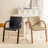 Silla de Comedor Moderna Minimalista de Madera Maciza Estilo Japonés Respaldo de Pista Reposabrazos de Lujo Ligero de Alta Gama Silla de Escritorio para Hogar Oficina Silla de Computadora