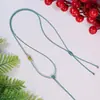 Collar Línea Mambo Cuerda Nudo Ruyi Trenzado Cuerda Colgante de Jade Semi-Terminado Cordón Cadena de Suéter Hecha a Mano para DIY