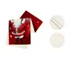 Corredor de Mesa de Natal Novo Transfronteiriço Linho Criativo Estampado Boneco de Neve e Papai Noel Jogo Americano Atmosfera Decorações de Mesa de Natal