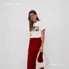 [Transfronterizo 220g] Camiseta Casual de Verano para Mujer, Simple e Interesante, Estampada, Estilo Y2K Multifuncional del Sudeste Asiático