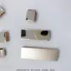 Tubos Quadrados Metálicos Prata Brilhante/Ouro Champagne, Conexões Tubulares Retangulares, Tubos Decorativos, Luvas Vazadas em Várias Especificações