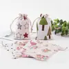Bolsa de regalo de algodón y lino con cordón, ecológica, para joyas, manualidades de decoración del hogar, paquete directo de fábrica