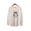 Ropa de Mujer de Tallas Grandes Nueva Transfronteriza, Camiseta Base de Felpa Cepillada, Top Casual Holgado Adelgazante para Mujer, Serie de Colores Lino Ropa para Mujer al por Mayor