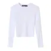 Z Estilo Europeu e Americano Transfronteiriço 2026 Nova Moda Elegante Amazon Atacado Feminino Camiseta de Manga Longa Quatro Cores 4424802