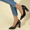 Nuevos Zapatos de Tacón Alto Otoño 2025 para Mujer Moda Casual Francesa Europea y Americana Tacón Grueso Boca Baja Zapatos de Tacón Alto de Moda