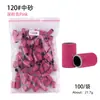 Anillos de Lijado para Pulir Uñas, Rollos de Papel de Lija para Pulir, Anillos de Lijado de Alta Calidad para Brocas de Uñas, Coloridos, 100 Piezas/Paquete