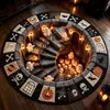 Alfombra redonda de terciopelo de cristal con efecto 3D transfronterizo para Halloween, felpudo de Halloween, alfombra de decoración festiva para sala de estar del hogar