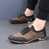 Zapatos de Hombre con Suela Blanda 2026 Primavera y Verano Nuevos Zapatos Casuales Tenis de Cuero de Boca Baja Zapatos Británicos de Caña Baja Slip-On Venta al por Mayor