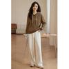 En stock suéter con capucha casual elegante combinable otoño 2023 nuevo estilo coreano suéter básico simple para mujer
