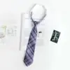 Gravata jk Estilo Japonês Feminina Gratuita Preguiçosa Estilo Preppy Camisa Acessórios de Uniforme Uniforme de Estudante Xadrez Masculino Casal Mesmo Estilo