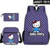 3D Transfronterizo Nuevo Producto HelloKitty Lindo Hello Kitty Mochila Bolsa Escolar Bolsa para Lápices Bolsa de Hombro Set de Tres Piezas