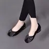 Zapatos Individuales Transpirables de Malla para Mujer 2026 Verano Nuevos de Tacón Bajo Casual Cómodos Zapatos Tipo Mocasín con Lazo Sandalias Caladas para Mujer