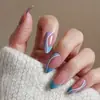 Uñas Postizas Populares de Xiaohongshu, Uñas Portátiles, Cientos de Estilos, Arte de Uñas de Estilo Puro y Deseable, Mariposa Soñadora, Pegatinas Sencillas para Uñas Postizas