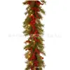 Guirlanda de Frutas Vermelhas de Natal 180cm/ 2,7m Encriptada Vermelha Decoração de Natal Guirlanda de Porta Guirlanda de Porta
