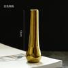 Estilo Nórdico ins Lujo Ligero Dorado Cerámica Jarrón Pequeño Flor Seca Aparato para Flores Adornos Decorativos de Escritorio Accesorios para Sesión de Fotos
