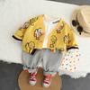 Traje para niño Otoño 2023 Nuevo suéter coreano para niños Chaleco Conjunto de tres piezas Moda de otoño para bebés coreanos