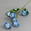 Flores de Lótus Artificiais Transfronteiriças para Decoração de Salão de Casamento, Pequenas Flores de Lótus de 6 Cabeças para Arranjos Florais de Local de Casamento, Flores de Seda Atacado