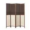 Biombo de madera maciza y ratán de papel estilo chino para sala de estar, entrada de hotel, fondo plegable para comedor, pared divisoria móvil para viviendas de alquiler