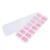 Molde para Cubitos de Hielo de 14 Cavidades de Silicona de Grado Alimenticio Caja de Almacenamiento para Cubitos de Hielo Congelados Nevera Doméstica Hielera con Tapa Cubitos de Hielo Caseros