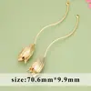 Venta Directa de Fábrica de Anillo Colgante de Flor Tulipán Lirio del Valle Tridimensional de Cobre Chapado en Oro Europeo y Americano Pendientes Colgantes DIY Collares