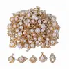 Acessórios de joias de liga leve de luxo, pingentes com incrustação de pérolas, decorações para pulseira, colar e chaveiro DIY, W893