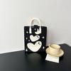 Bolsa de Celular Estilo Ins de Alta Qualidade, Bolsa de Tricô de Grande Capacidade, Bolsa de Ombro Transversal Versátil de Nicho, Bolsa de Mão Fashion de Desenho Animado