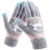Oferta especial guantes tejidos con pantalla táctil para mujer invierno estilo coreano forro polar gruesos a prueba de frío lana de ciervo guantes cálidos