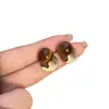 Pendientes Colgantes Redondos de Resina Aguja Plateada, Estilo Vintage Maillard, Pendientes de Personalidad Versátiles, Pendientes Ligeros de Lujo de Alta Gama para Mujer