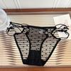 Cuerdas del Corazón ~ Panties Sexy Puros Emocionales para Mujer de Encaje Cintura Baja Correa Delgada Moño Hueco Bragas para Mujer