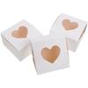 Suministro transfronterizo de Amazon: Caja de pastel con ventana y pegatina de corazón, tarta de huevo personalizada, galleta, muffin, pastel, caja de papel personalizada